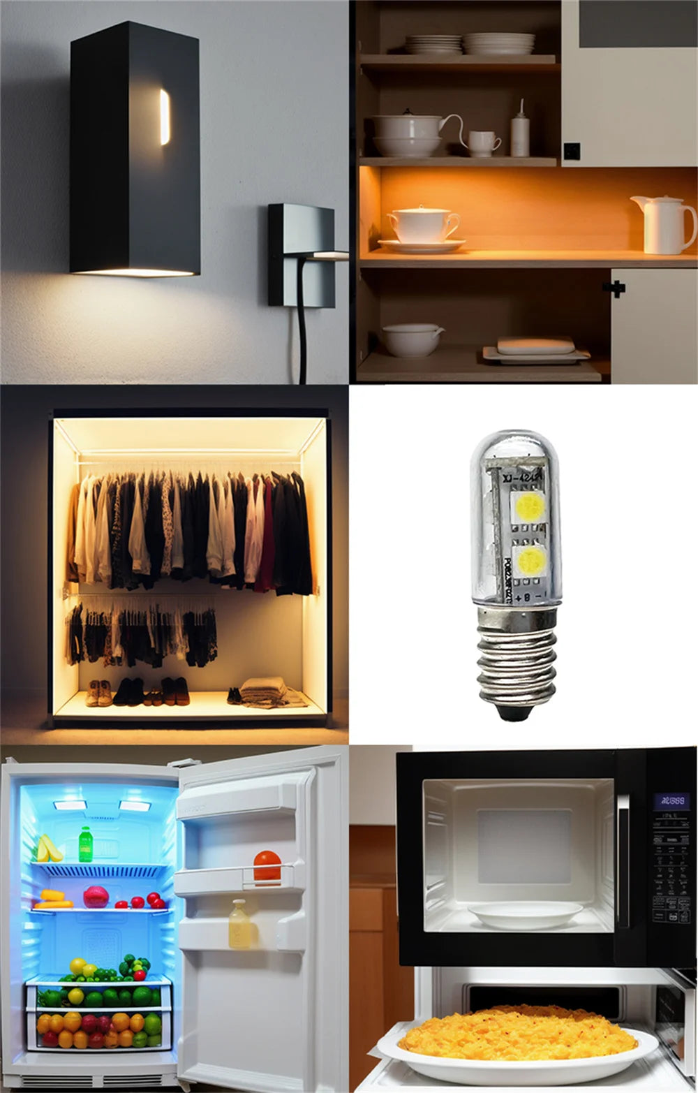 Mini E14 LED Fridge Light Bulb SMD5050 0.5W 1W Fridge Microwave Ovens Range Hood Night Table Sewing Machine Lamp Lampada LED