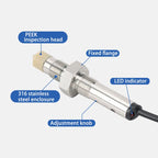 BXUAN Capacitive Contact Liquid Level Sensor, Lubricating Grease Adhesive Oil Level Sensor, Proximity Switch