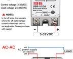 LCTC 1pcs Solid State Relay Single Phase Non-contact SSR DC To DC AC To AC DC To AC 24-380VAC 10A 25A 40A 50A 60A 80A 100A