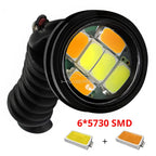 2pcs Car Daytime Running Lights White Yellow Eagle Eye LED 12V 5730 6smd Reversing Parking Tail Bulb Turn Signal Lamp Waterproof