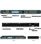 PaulKitson Professional Digital Signal Processor 4In 8Out 4.8SP DSP Speaker Management Professional Audio Stage Equipment System