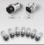 GX12 Aviation Connector 2/3/4/5/6/7 Pin Metal Male Female Plug Socket Fixed & Docking Mobile Wire Panel Circular Connector Set
