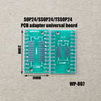 1Pce Pinboard SOP20 QFN20 QFP32 SSOP32 QFN32 QFN40 QFP44/48 TSSOP24 SSOP24 SOP28 to DIP56 56pin  IC Adapter Socket Adapte Plate