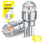 AUXITO 2Pcs T10 W5W LED Bulbs Canbus 6500K White Red Yellow 194 168 2825 Interior Light Reading Trunk Dome Map Lamp Super Bright