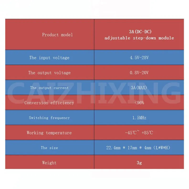 Ultra-Small Size DC-DC Step Down Power Supply Module 3A Adjustable Buck Converter for Arduino Replace LM2596