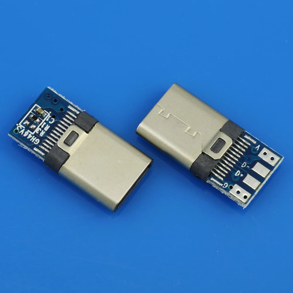 USB 3.1 Type C Connector 24 /8Pins Male/Female Socket Receptacle Adapter to Solder Wire & Cable 24 Pins Support PCB Board