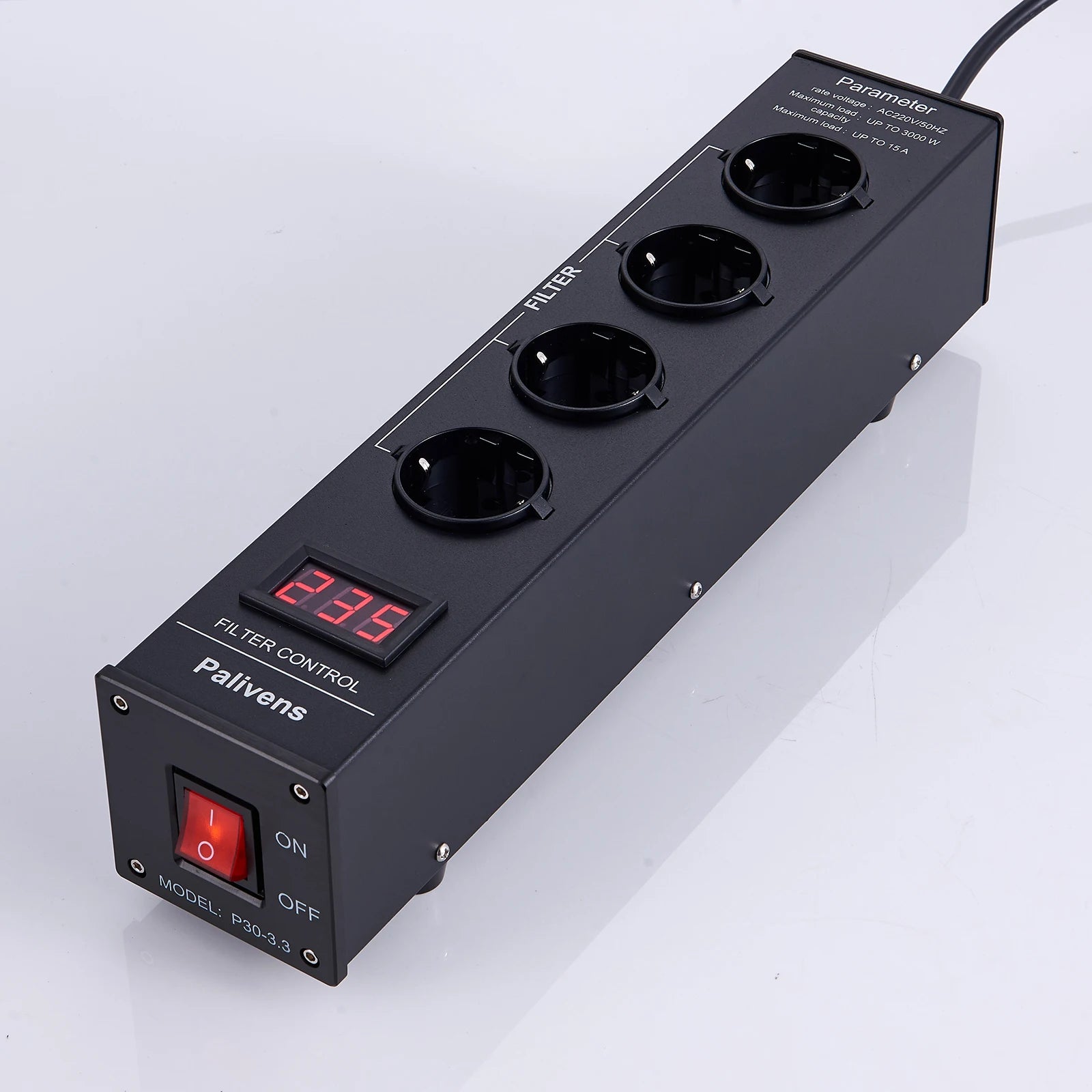 Pailvens power filter power board high fidelity isolation anti-interference filter socket, LCD screen surge protection model P30