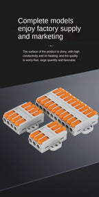 Wire Connector 2/3/4/5/6 Pin Universal Docking Fast Wiring Conductors Push-in Terminal Block Cable Splitter High Power Connector