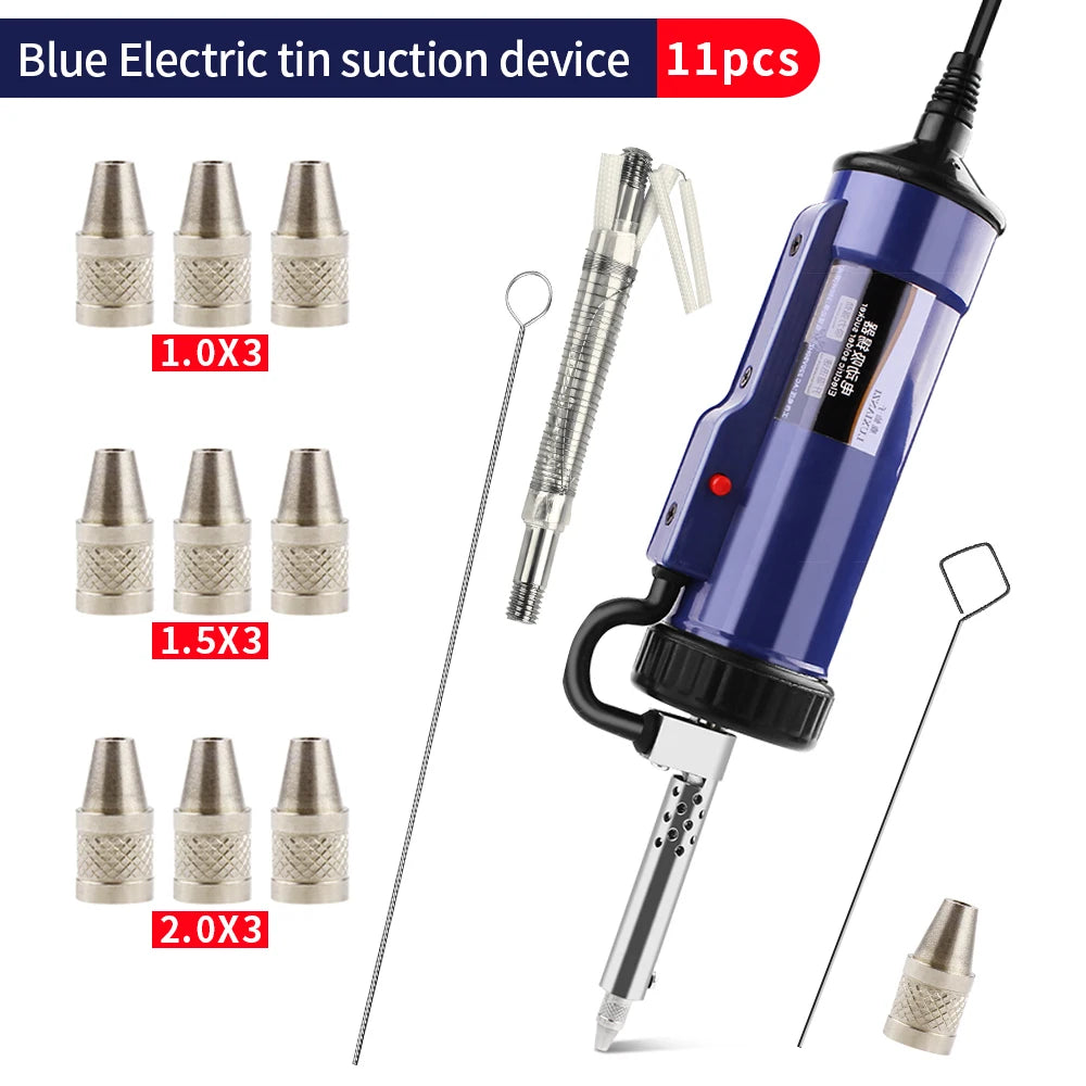 LUXIANZI Electric Suction Tin Gun Powerful Desoldering Pump Hand Welding Tools Removal Vacuum Soldering Sucker Pen Desolder