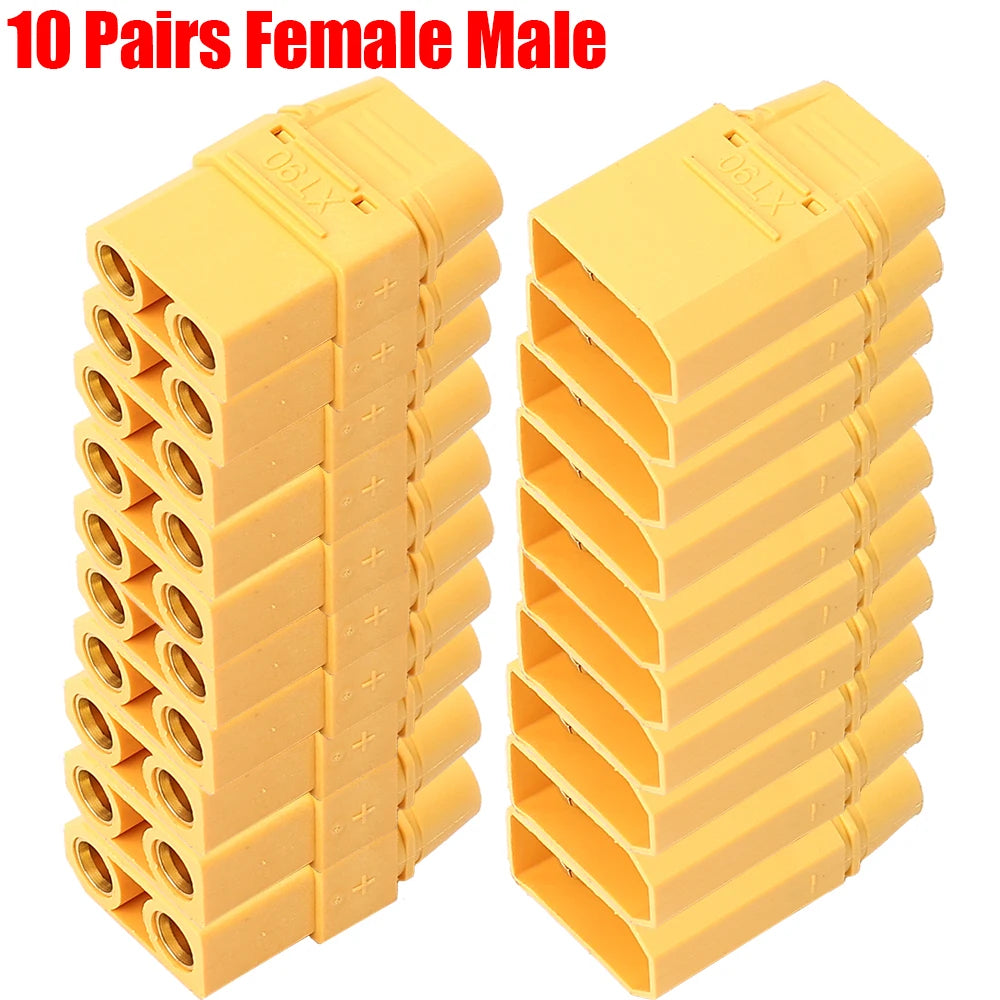 1/10sets XT90 Male and Female Bullet Connector Plug for RC Lipo Battery Motor Banana Male Female Adapter Home Charge Lead Plugs
