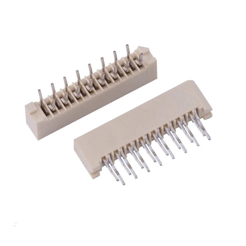 20PCS 1.0mm FPC/FFC Connector LCD Flexible Flat Cable Socket 4 6 8 10 12 14 18 20 22 24 30 Pin Double Row DIP Straight Pin Type
