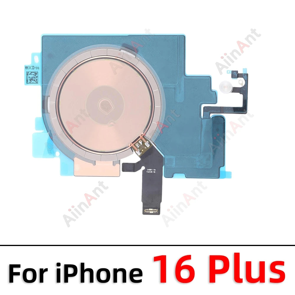 OEM Magnet Charger Panel Coil Sticker FlashLight NFC Wireless Charging Flex Cable For iPhone 16 17 Plus Air Pro Max 16e e