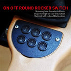 5/10PCS ON/Off Round Rocker Switches SPST 20mm Mini 12 Volt DC Mini Circle Toggle Switch 12V for Car Automotive RV 2 Pin
