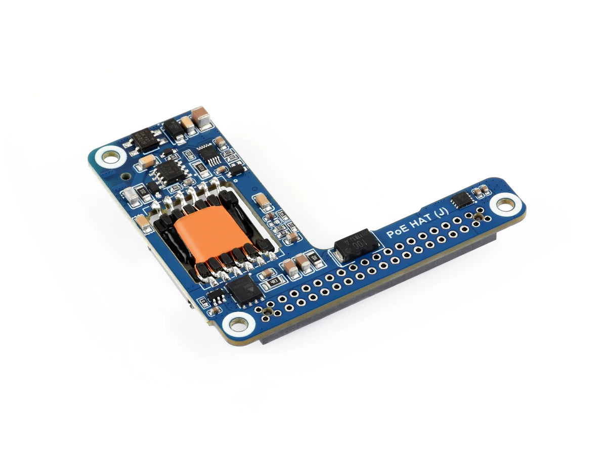 Waveshare PoE/ PoE+ HAT (J) For Raspberry Pi 5/CM5, 5V/5A, Isolated Switched-mode Power Supply, Providing Both Network And Power