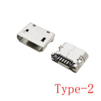 Micro-B USB 5 PIN Female Port Jack SMD DIP Socket Plug For Tail Charging Mobile Phone Connectors MicroUSB DIY Repair Adapter