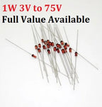 50PCS 1W Zener Diode 1N/IN4727A 3V/ IN4728A 3.3V/ IN4729A/3.6V  IN4730A/3.9V IN4731A/4.3V IN4732A/4.7V IN4733A/5.1V IN4734A/5.6V