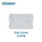 10Pcs PT6 Push-in Terminal Block Din Rail 6mm² Screwless Spring Feed-Through Connector Wire Electrical Strip Plug PT-6 PT 6
