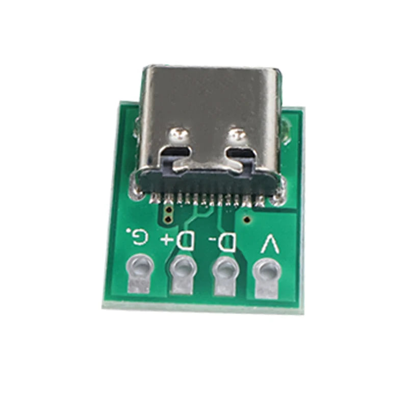 USB 3.1 Type-C 16-Pin Test Breakout Board Full Pinout Adapter Socket for Diagnosis & Data Cable Prototyping