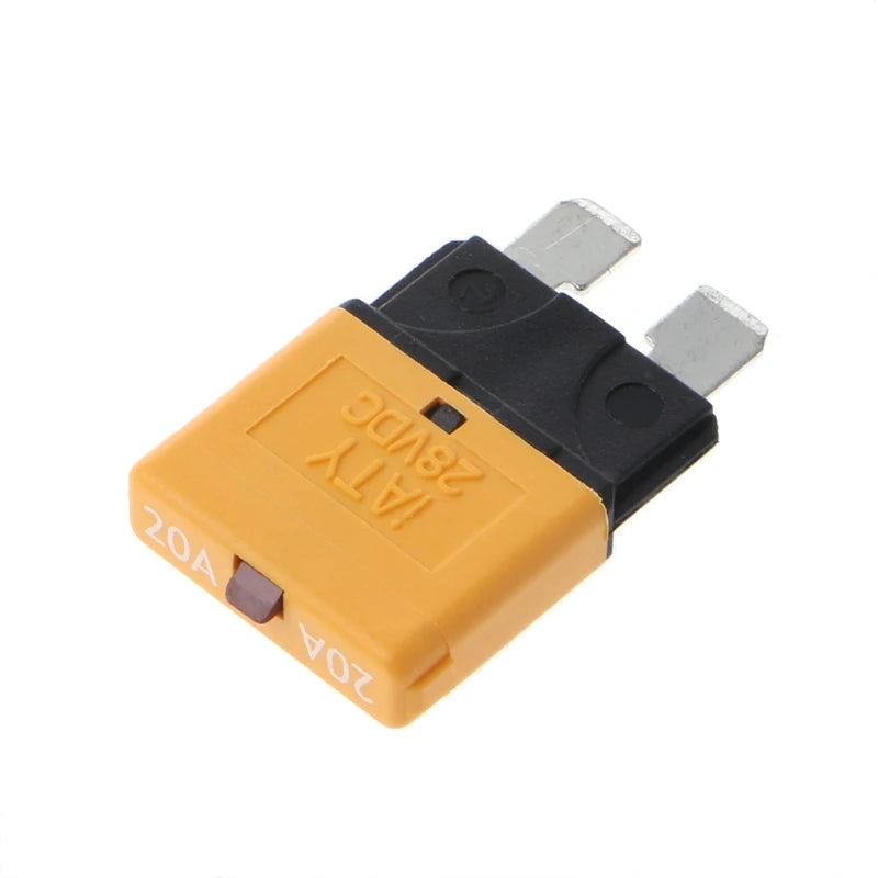 5-30A Circuit Breaker Blade Fuse 28V Resettable Manual Reset Fuse Adapter for Car Truck Boat Marine Car Insert Protector