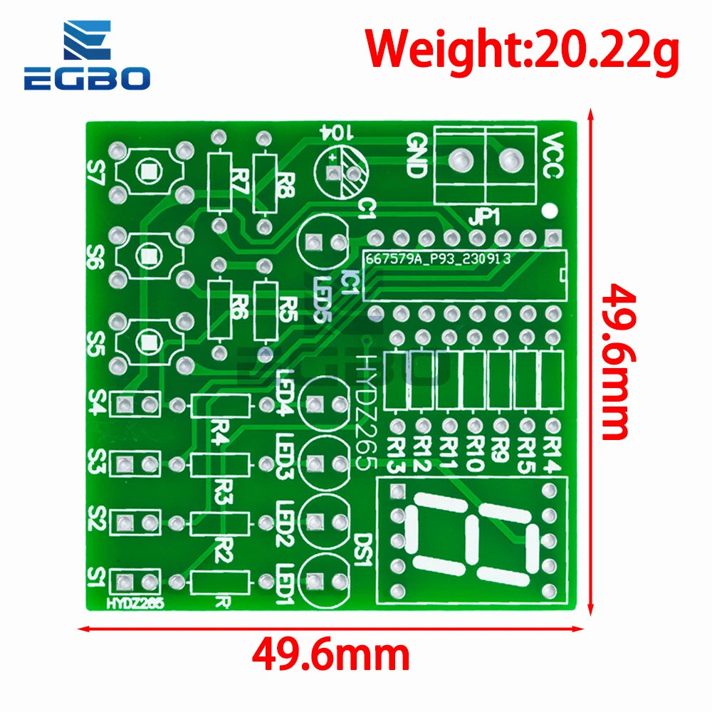 DIY Soldering Practice Training Module 7 Segment Display Decoder Circuit Board for Student Electronic Learning
