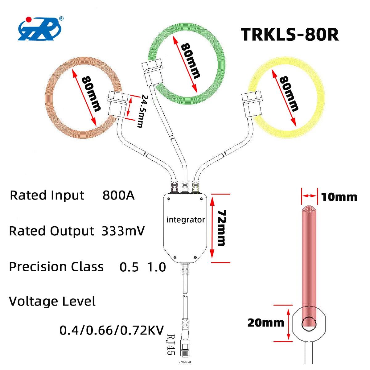 Flexible 3 Phase Rogowski Coils for High Current AC Signal Measurement
