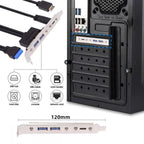 USB3.0 and USB C Female Header Panels to Motherboard 20-pin & Type-E Motherboard Extension Cable Adapter with 12cm PCI-E Bracket