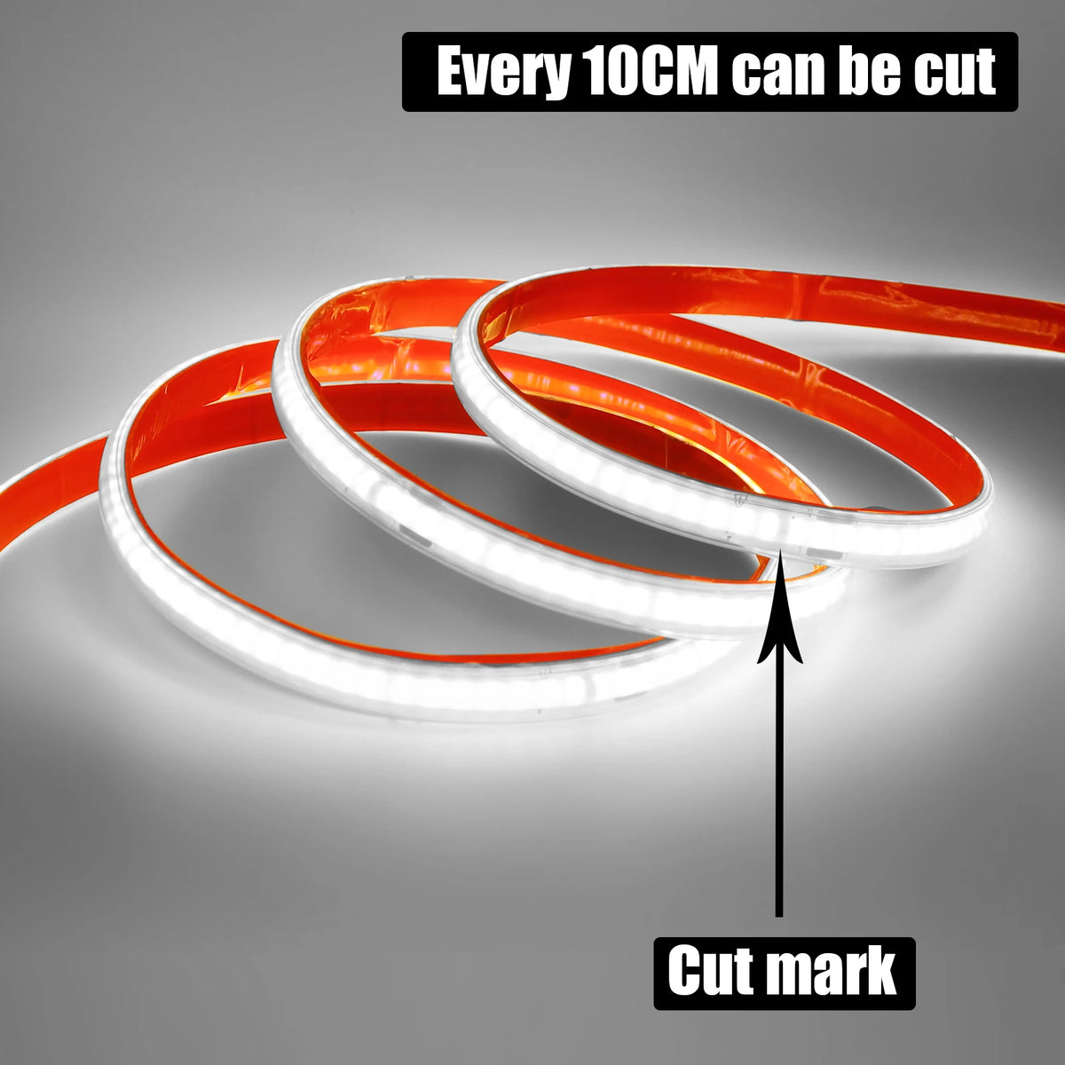 AC 220V COB Strip IP65 Waterproof 10CM Cut 240Leds/M 3000K 4000K 6000K Home Decor Flexible Ribbon Rope Tape LED Light