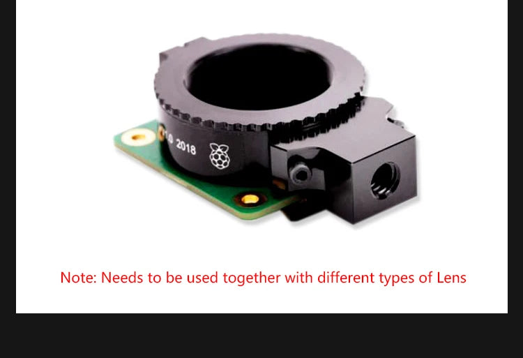 Raspberry Pi High Quality HQ Camera Module 12.3MP IMX477 sensor support for C- and CS-mount lenses