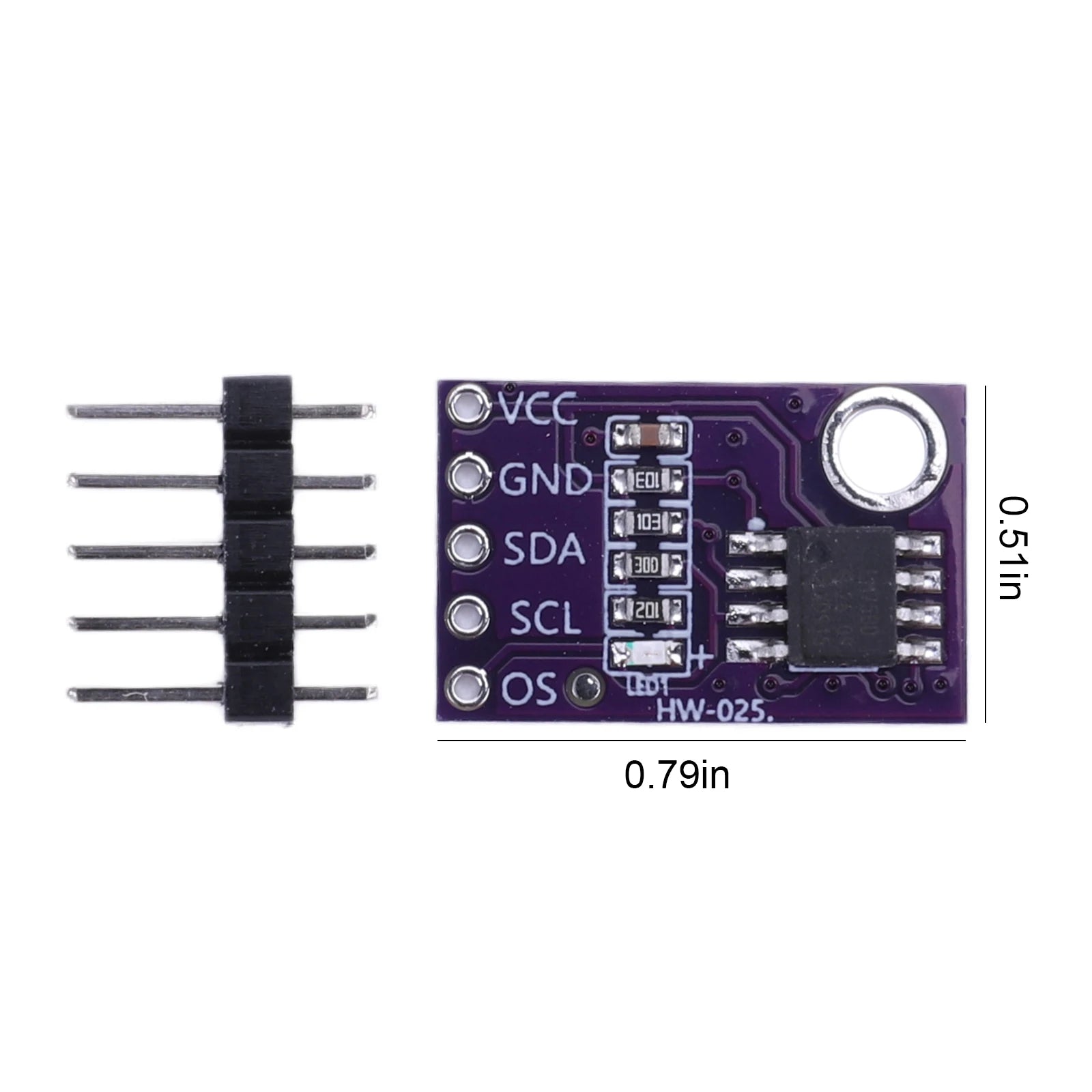 LM75 LM75A Temperature Sensor Module LM75BD High Speed I2C Interface Temp Sensor DIY Projects/Smart Home/Industrial Control