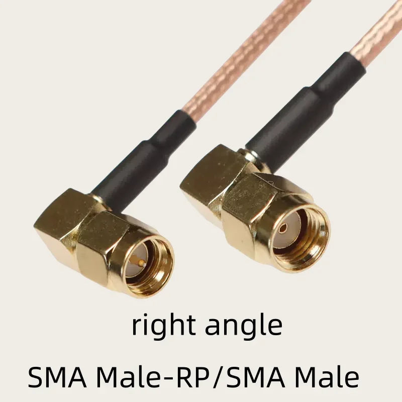 RG316 Cable SMA to SMA RP SMA Male Plug & Female Jack Right Angle Connector Coax Jumper Pigtail Cable