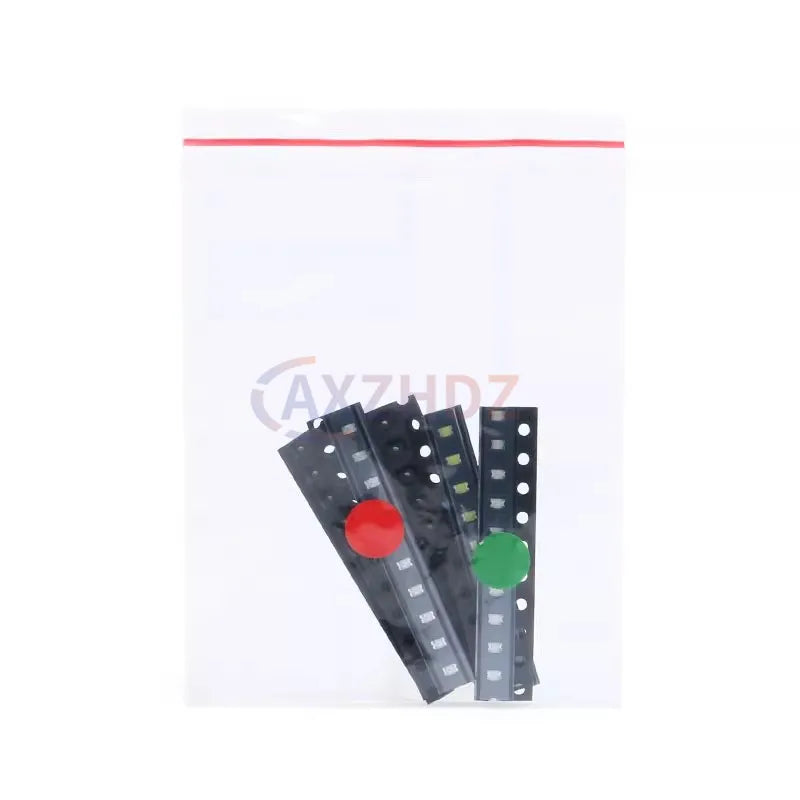 50pcs 5ValueX10PCS 1206 0402 0603 0805 SMD LED Diodes Component Package Kit DIY White Red Blue Green Yellow Super Bright