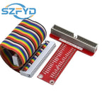 T-Type GPIO Expansion Board + 40-Pin Ribbon Cable for Raspberry Pi 4 3 2 B+ Compatible with Breadboard DIY