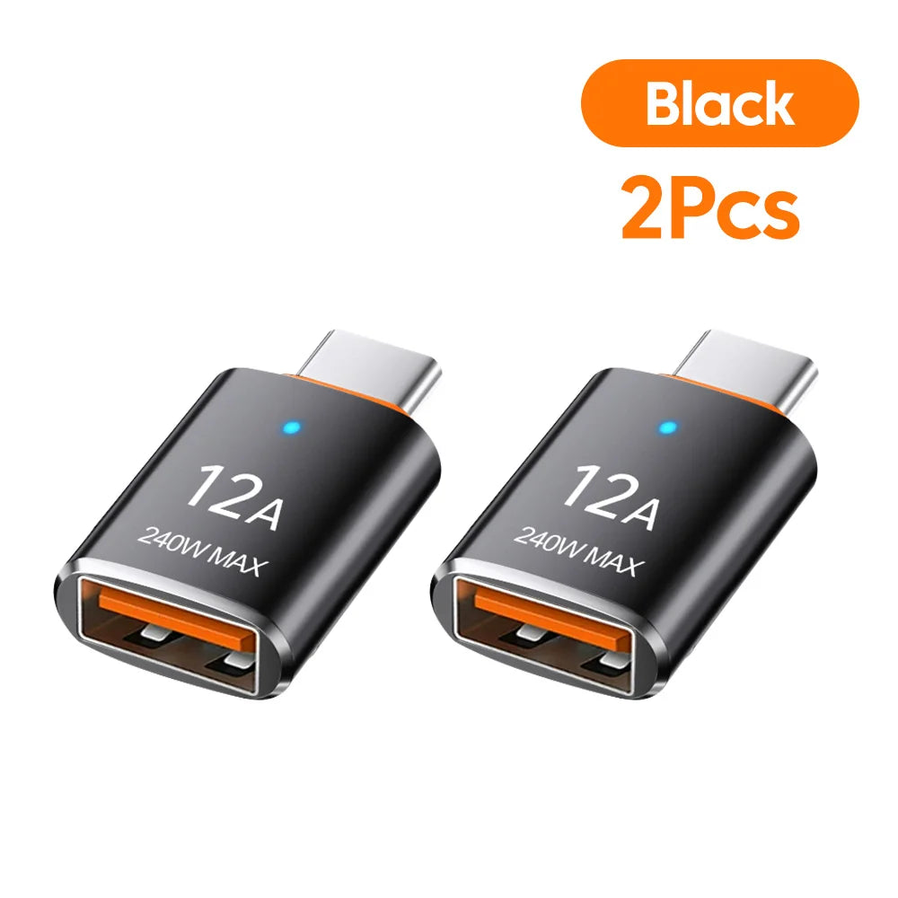 Type C To USB 3.0 OTG Adapter Fast Charging USB Female to Type C Male Converter Data Transfer For Iphone 15 Xiaomi Huawei Phone