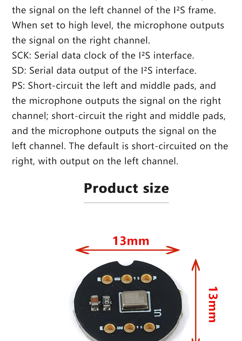 ICS-43434 MEMS Microphone Module I2S Digital Output Omnidirectional Microphone Sensor Board For Arduino Audio Collection DIY
