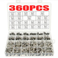 360pcs 5*20,6*30mm Glass Tube Fuse Combination Fast Melting Glass Tube Fuse Combination Kit Fast Melting Glass Fuse