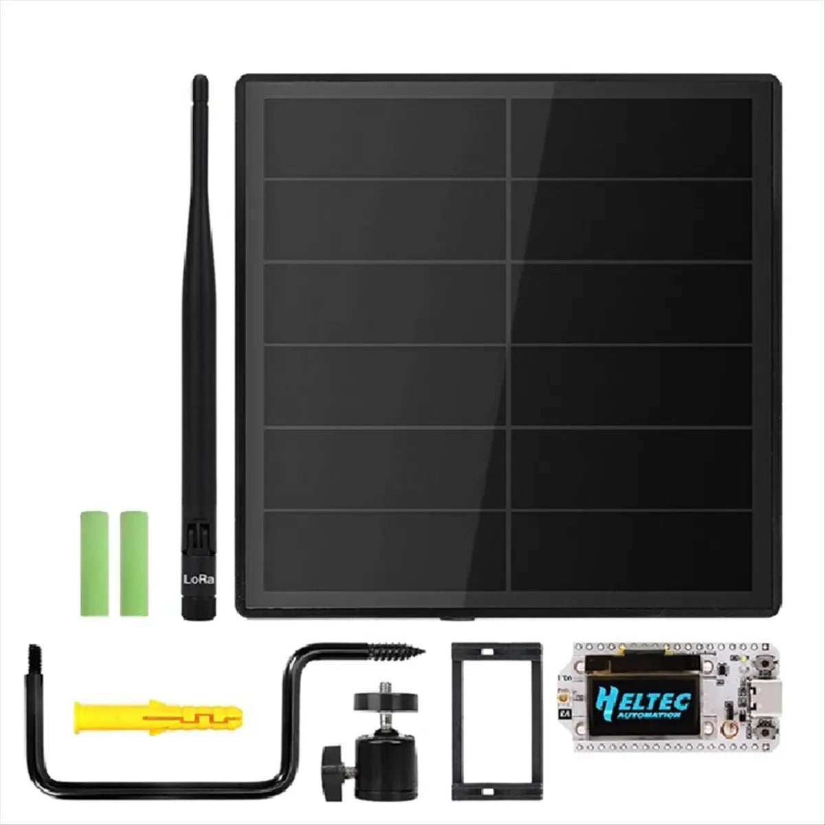 D5 Solar Node with 5V Solar Panel Heltec ESP32 LoRa 32 V3 for WiFi Meshtastic LoRaWAN Built in 5200mAh Battery