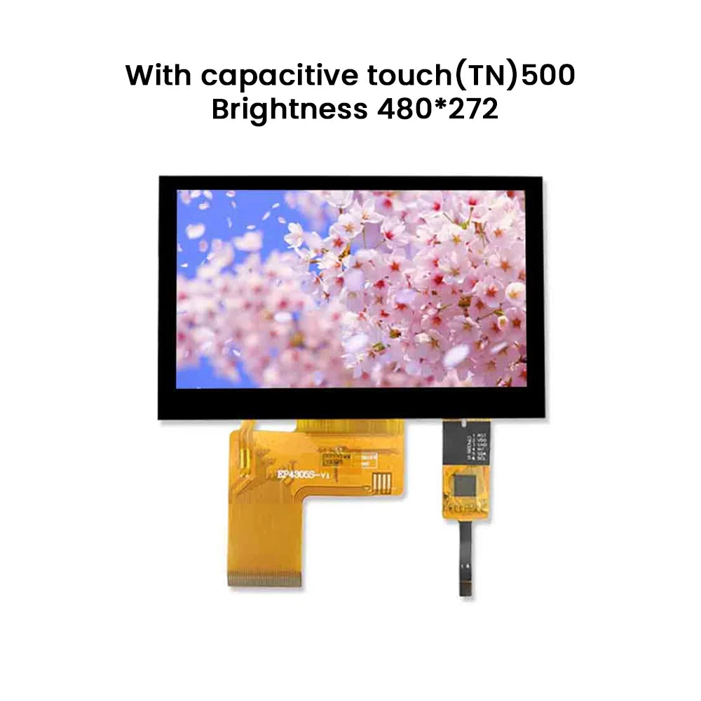 4.3 Inch TFT LCD Display 480*272 RGB IPS Full View 40PIN ESP32-S3 HDMI Driver ST7625 NV3047 Capacitive Resistance Touch Screen