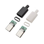 5/10Pcs Type C USB 3.1 Connector Welding Male Plug 24Pin DIY Data Cable Accessories Data line interface Black and White