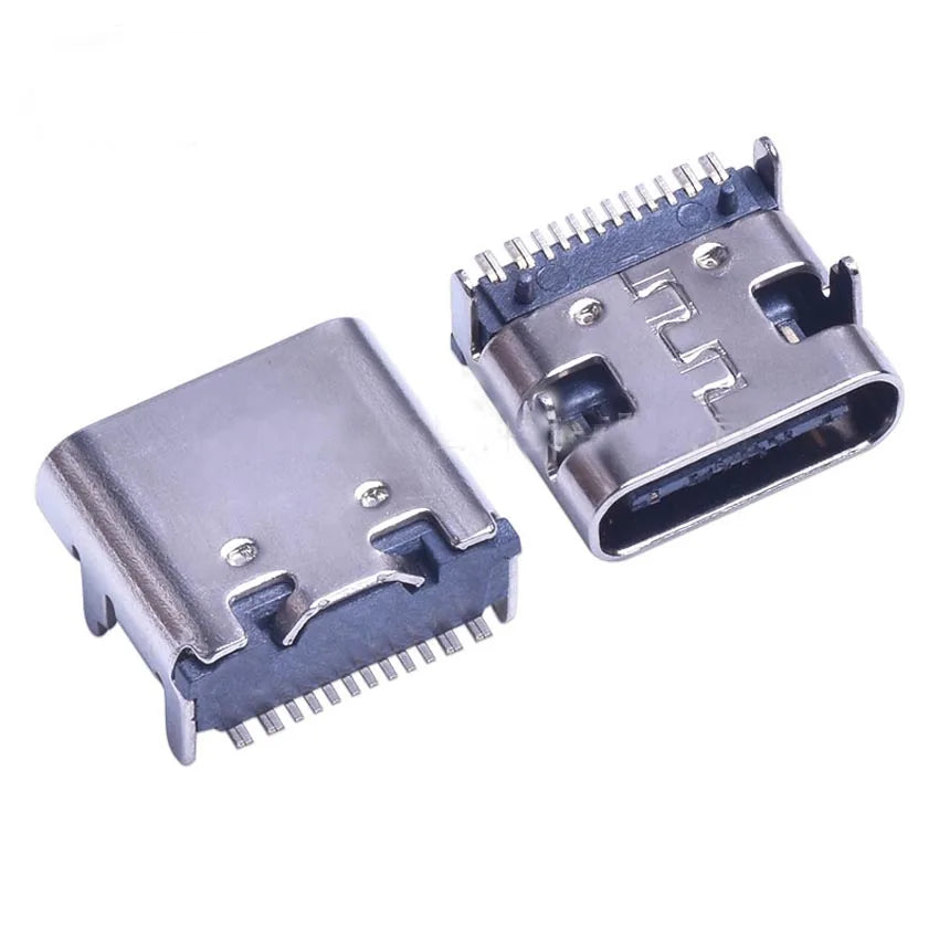 1-10PCS 16 Pin SMT Socket Connector Micro USB Type C 3.1 Female Placement SMD DIP For PCB Design DIY High Current Charging
