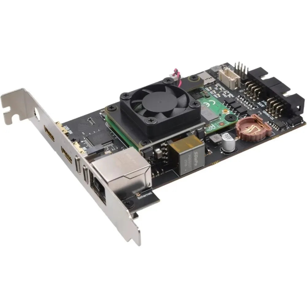 VoltSSupTronics Raspberry Pi Based IPKVM PCI Card KVM Over IP PIKVM X655 - POE HDMI Pass-through