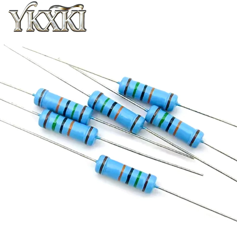 50PCS 1W 1% Metal film resistor 0.1R ~2.2M 1R 2R 10R 22R 47R 100R 330R 1K 4.7K 10K 22K 47K 100K 330K 470K 2 10 22 47 100 330 ohm