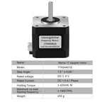 Usongshine Nema17 Stepper Motor 17HS4401 1.8 ° Motor 1.5A 42N.cm 42BYGH 4-lead For CNC Roter Laser Engraving Machine 3D Printer