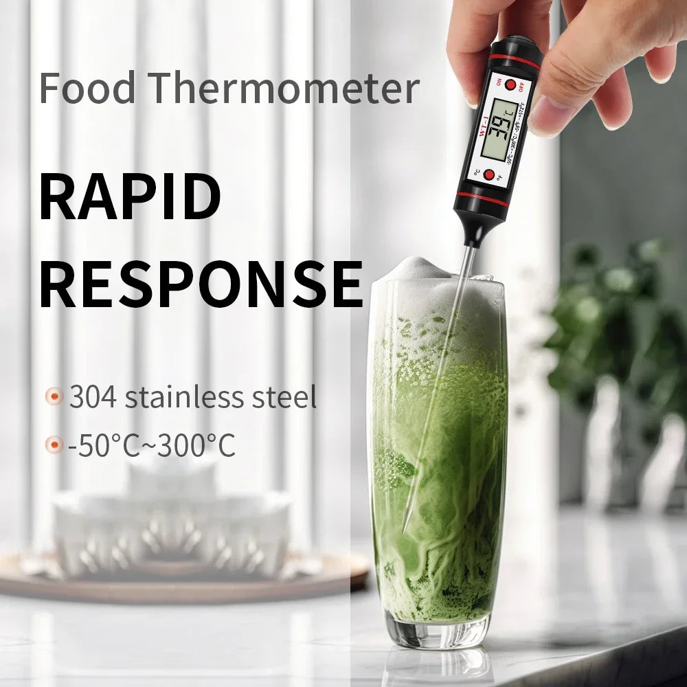 -50-300℃ Digital Food Thermometer For Meat Kitchen Cooking Water Milk Food Probe Temperature Meter BBQ Electronic Oven Tool