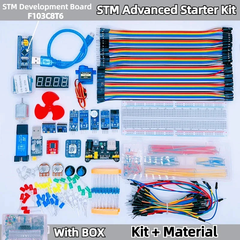 STM32 Development Board Starter Kit Box STM32 Development Board Advanced Beginner Kit box STM32F103c8t6 Minimum System Board