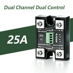 Solid State Relay SSR 10A 25A 40A DC To AC Single Phase Dual Channel Single Control Or Dual Channel Dual Contro