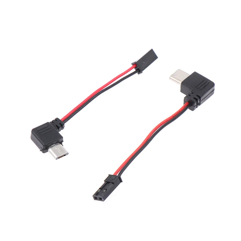(HB05)90 Degree Motorcycle Interface USB-Micro Type C 90 Degree Male+JST Plug USB To JST/SYP Terminal Interface Cable Connector