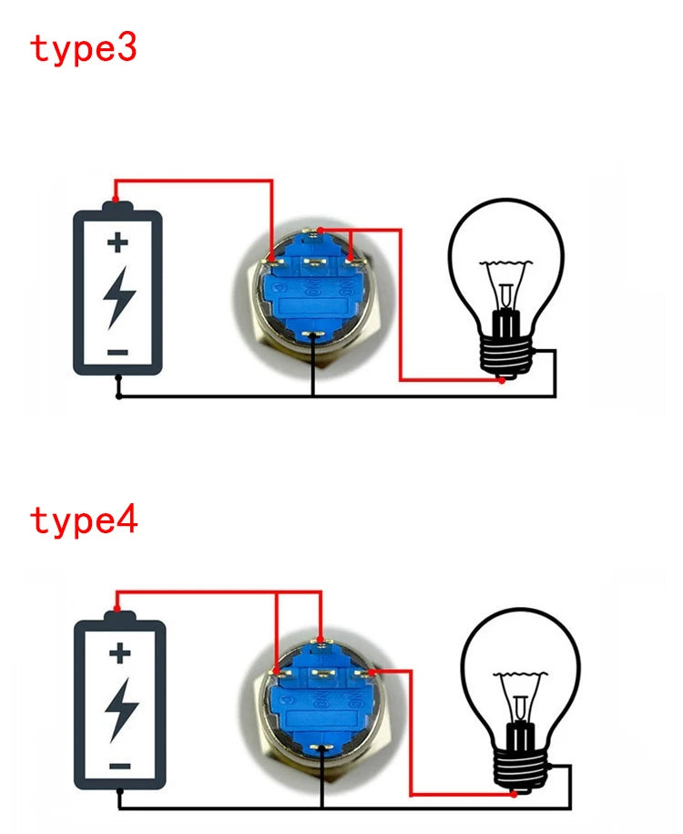 16/19/22mm, Metal Rotary Switch, Selected Toggle Switch With LED 12-24V, 2 Positions / 3 Position Waterproof