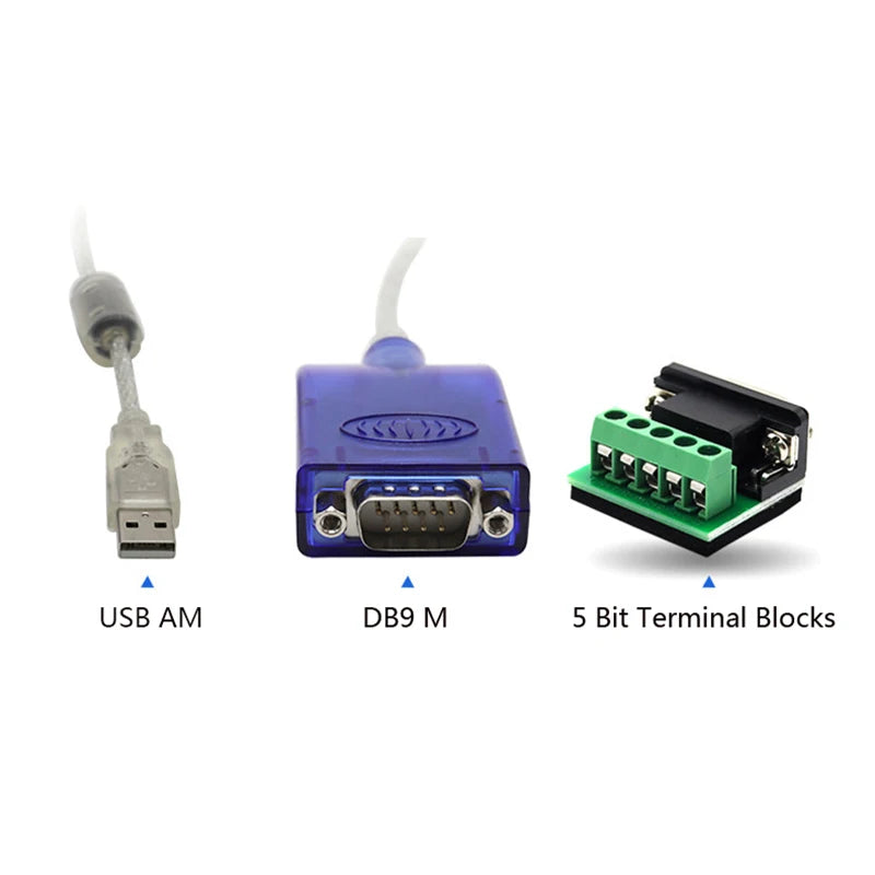 UOTEK 4.9Ft USB to RS232 RS485 RS422 Converter USB-A RS-232 RS-485 RS-422 Cable Serial DB9 Connector Full Half Duplex UT-8890