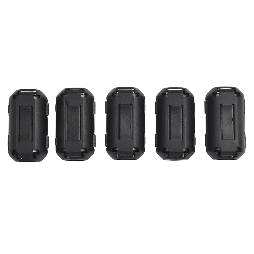 5Pcs 3.5/5/7mm Toroidal Core Ferrite Bead Clip Choke RFI Noise Filter Clip Noise Suppressor Filter Ring Wiring Cable Clamp Tools