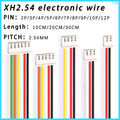 10PCS JST XH2.54 MX 2.54mm Wire Cable Connector 2/3/4/5/6/7/8/9/10/12 Pin 2.54MM Pitch Plug 10CM/20cm/30CM Wire Length 26AWG